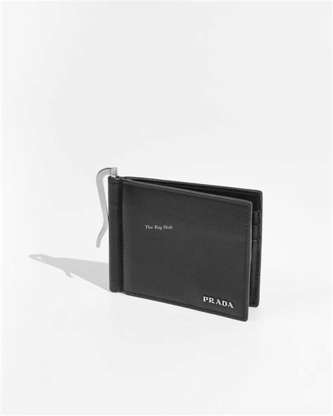 prada mens wallet buckle|Prada wallet with money clip.